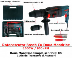 Ciocan Rotopercutor BOSCH GBH 2-28DFV 1000W 2x Mandrine SDS+ foto