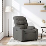 vidaXL Fotoliu rabatabil, gri &icirc;nchis, material textil