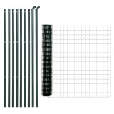 Outsunny S&acirc;rmă sudată pentru gard, plasă 7,3L x 6,3l cm, &icirc;nălțime 2 m, lungime 10 m, st&acirc;lpi și picioare de forță, verde | Aosom Romania