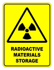 Radioactive Materials Storage Warning Safety Sign foto