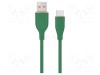 Cablu USB 2.0 GEMBIRD USB A la USB C 1,5m verde
