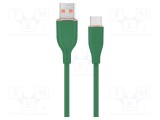 Cablu USB 2.0 GEMBIRD USB A la USB C 1,5m verde