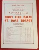 Program meci fotbal SC BACAU - STEAGUL ROSU BRASOV (04.06.1972)