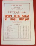 Program meci fotbal SC BACAU - STEAGUL ROSU BRASOV (04.06.1972)