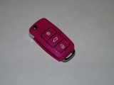 Carcasa Cheie Briceag VW 3 Butoane Roz-Magenta Design NOU AutoProtect KeyCars, Oem