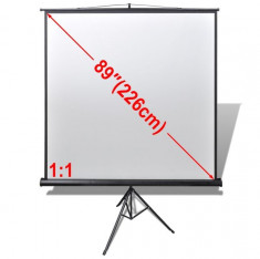 Ecran proiec?ie manual cu trepied reglabil, 160 x 160 cm, 1:1 foto