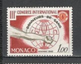 Monaco.1962 Congres international al donatorilor de sange SM.417