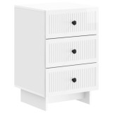 vidaXL Dulap de noapte cu sertar Alb foarte lucios 43 x 41 x 66,5 cm 893869
