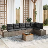 vidaXL Set de canapele pentru grădină 7 pcs Gri