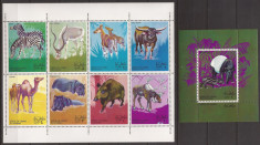 OMAN FAUNA AFRICANA (bloc+ colita dantelate) MNH foto