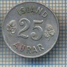 AX 318 MONEDA - ISLANDA - 25 AURAR -ANUL 1965 -STAREA CARE SE VEDE