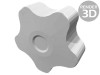 Buton Reglare &Oslash; 50mm Filet M8 Capac Negru