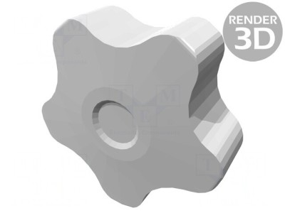 Buton Reglare &amp;Oslash; 50mm Filet M8 Capac Negru foto