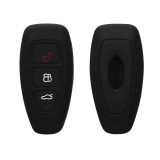 Husa Cheie Auto pentru Ford - 3 Butoane - Keyless Go, Silicon, Negru, 41621.01, Kwmobile