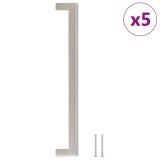 Manere de dulap, 5 buc., argintiu, 224 mm, otel inoxidabil