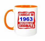 Cana maner portocaliu personalizata Fabricat in 1963 toate piesele sunt originale, INOVATIX&reg;. 330ml