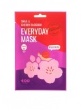 Masca fata iluminanta cu extract de melc si flori de cires Everyday, 27g, Dearboo