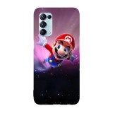 Husa compatibila cu Oppo A73 model Mario space diving, Silicon, TPU, Viceversa, Transparent, Carcasa