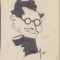 HST 171S Caricatura Ion Pribeagu anii 1930 Geo Dumitrescu semnata