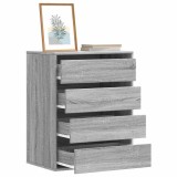 VidaXL Dulap colț cu sertare sonoma gri 60x41x76 cm lemn prelucrat