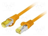 Patch cord LANBERG RJ45 S/FTP Cat6a LSZH 15m portocaliu litat