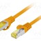 Patch cord LANBERG RJ45 S/FTP Cat 6a LSZH 0.5m portocaliu litat