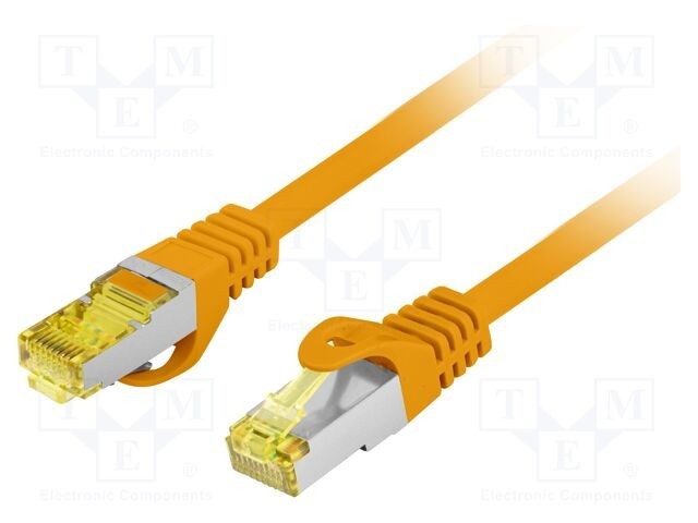 Patch cord LANBERG RJ45 S/FTP Cat 6a LSZH 20m portocaliu