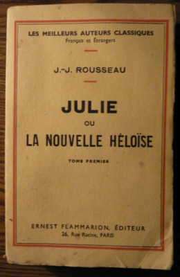 J.-J. Rousseau - Julie ou La nouvelle Heloise foto