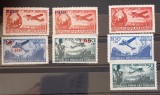 Romania 1948/52 - Aviatie valori mari,cu si fara supratipar