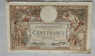 Franța - 100 Francs / franci (1936) foto