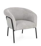 Cumpara ieftin Fotoliu otel negru textil gri Camila 71x70x70.5 cm