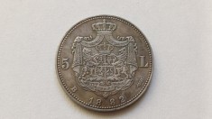 Romania -5 lei 1882-Replica dupa 5 lei 1882