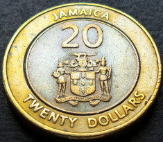 Moneda exotica - bimetal 20 DOLARI - JAMAICA, anul 2000 * cod 2315 foto