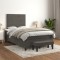 vidaXL Pat box spring cu saltea, gri &icirc;nchis, 120x200 cm, catifea 3137894