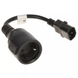 Cablu UPS Lanberg IEC 320 C14 la Sucko mama, 20 cm, 3x1.5 mm, 137g, IP44, 16A, 250V, Oem