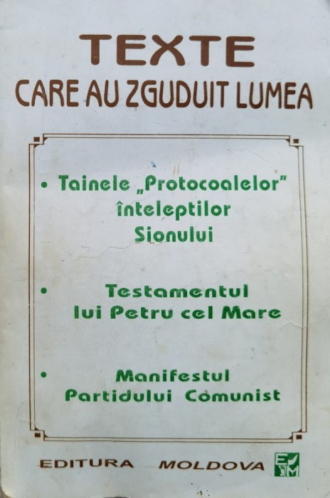 Texte Care Au Zguduit Lumea Tainele Protocoalelor Inteleptilo - Necunoscut , F237