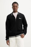 Dickies cardigan din bumbac barbati, culoarea negru, DK0A4Z79BLK1