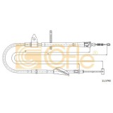 Cablu frana mana Opel Agila (A) (H00); Suzuki Wagon R+ (Mm) Cofle 115743, parte montare : dreapta, spate