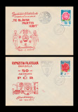 1971, 2 plicuri propaganda comunista Te slavim Partid iubit, stampile Constanta