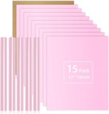 Set 15 foi de vinil pentru transfer Yrym Ht, roz, 30,5 x 25,4 cm