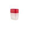 Set 10 cutii alimente Spring, rosii, 2.7 litrii, dreptunghiulare, Plastor Trading
