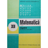 Ion D. Ion - Matematica - Algebra - Manual pentru clasa a XII-a (editia 1988)