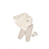 Set bluzita cu capse si pantalon, Lamb, BabyCosy, 100%bumbac organic (Marime: 3-6 Luni)