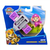 PATRULA CATELUSILOR ACTION PUPS SET VEHICUL DE SALVARE HOVERBOARD SI FIGURINA SKYE 5 CM, Spin Master