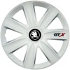 Set 4 Capace Roti GTX Alb R15, Compatibil Cu Skoda Nou, Autohelix MSA