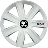 Set 4 Capace Roti GTX Alb R16, Compatibil Cu Skoda nou, Autohelix MSA