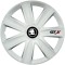 Set 4 Capace Roti GTX Alb R15, Compatibil Cu Skoda Nou