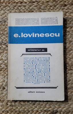 E.LOVINESCU INTERPRETAT DE ... foto