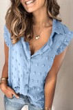 G762-48 Camasa casual fara maneci din material lejer semitransparent