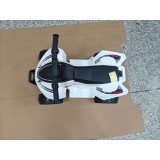AIYAPLAY Quad electric pentru copii 6V cu baterie litiu, funcție mers &icirc;nainte, control prin buton pe ghidon 1,5-2 ani Alb | Aosom Romania